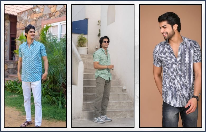 how to style bottom for men's printed shirts